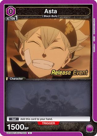 Asta (002) (UE08BT/BCV-1-002) - UE08BT Black Clover Release Event Cards