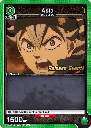 Asta (044) (UE08BT/BCV-1-044) - UE08BT Black Clover Release Event Cards