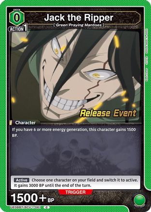 Jack the Ripper (UE08BT/BCV-1-061) - UE08BT Black Clover Release Event Cards