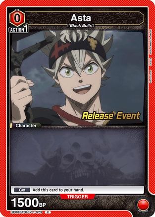 Asta (073) (UE08BT/BCV-1-073) - UE08BT Black Clover Release Event Cards