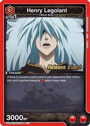 Henry Legolant (UE08BT/BCV-1-086) - UE08BT Black Clover Release Event Cards