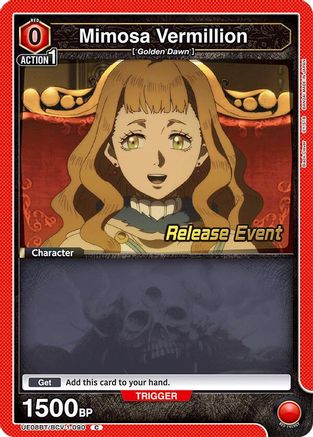 Mimosa Vermillion (090) (UE08BT/BCV-1-090) - UE08BT Black Clover Release Event Cards