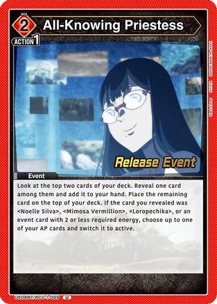 All-Knowing Priestess (UE08BT/BCV-1-099) - UE08BT Black Clover Release Event Cards
