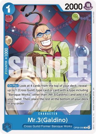 Mr.3(Galdino) (Reprint) (OP09-056) - Starter Deck 25: BLUE Buggy