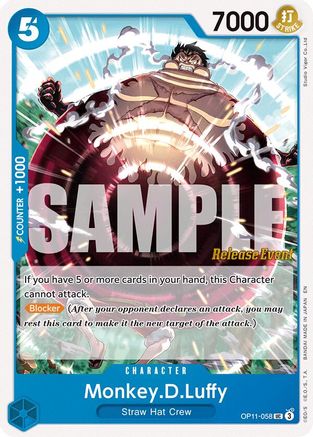 Monkey.D.Luffy (058) (OP11-058) - A Fist of Divine Speed Release Event Cards