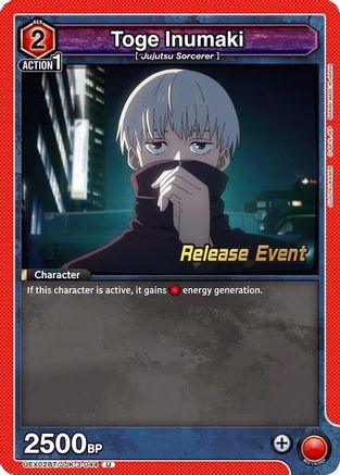 Toge Inumaki (044) (UEX02BT/JJK-3-044) - UEX02BT Jujutsu Kaisen Vol2 Release Event Cards