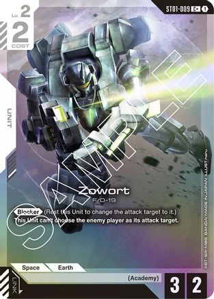 Zowort (C+) (ST01-009) - Starter Deck 01 Heroic Beginnings Holofoil