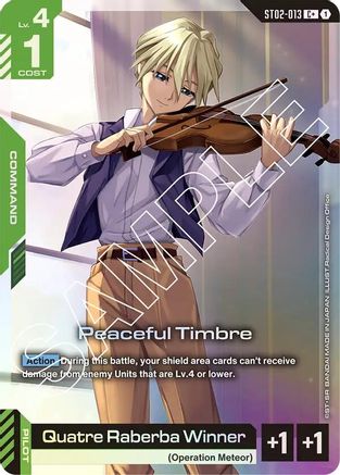 Peaceful Timbre (C+) (ST02-013) - Starter Deck 02 Wings of Advance Holofoil