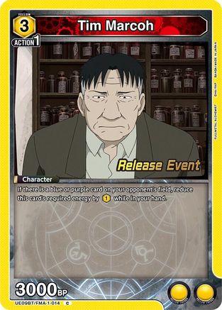 Tim Marcoh (UE09BT/FMA-1-014) - UE09BT FULLMETAL ALCHEMIST Release Event Cards