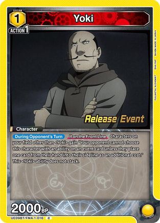 Yoki (UE09BT/FMA-1-016) - UE09BT FULLMETAL ALCHEMIST Release Event Cards