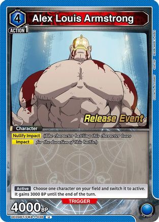 Alex Louis Armstrong (036) (UE09BT/FMA-1-036) - UE09BT FULLMETAL ALCHEMIST Release Event Cards