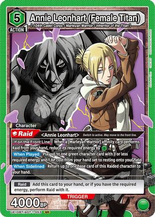 Annie Leonhart (Female Titan) (UE10BT/AOT-1-053) - UE10BT Attack on Titan Foil