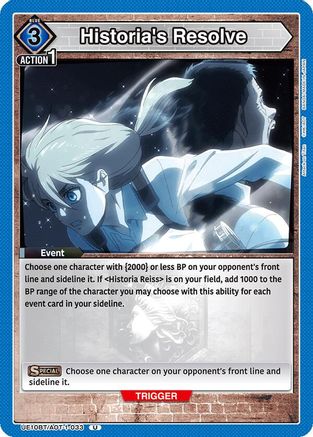 Historia's Resolve (UE10BT/AOT-1-033) - UE10BT Attack on Titan