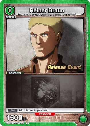 Reiner Braun (058) (UE10BT/AOT-1-058) - UE10BT Attack on Titan Release Event Cards