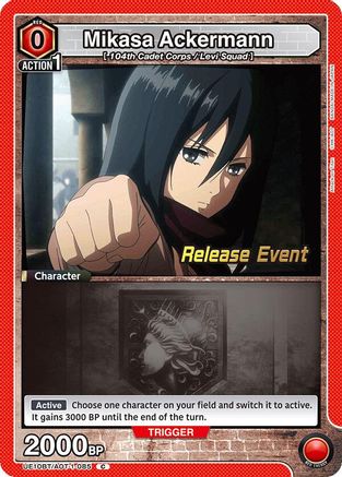 Mikasa Ackermann (085) (UE10BT/AOT-1-085) - UE10BT Attack on Titan Release Event Cards