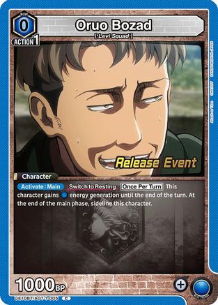 Oruo Bozad (UE10BT/AOT-1-005) - UE10BT Attack on Titan Release Event Cards