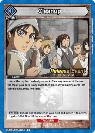 Cleanup (UE10BT/AOT-1-031) - UE10BT Attack on Titan Release Event Cards