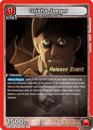 Grisha Jaeger (UE10BT/AOT-1-072) - UE10BT Attack on Titan Release Event Cards