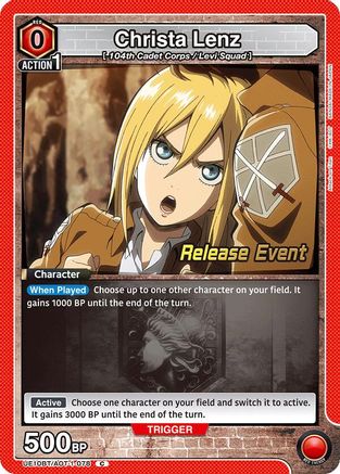 Christa Lenz (UE10BT/AOT-1-078) - UE10BT Attack on Titan Release Event Cards