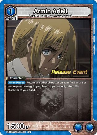 Armin Arlelt (015) (UE10BT/AOT-1-015) - UE10BT Attack on Titan Release Event Cards