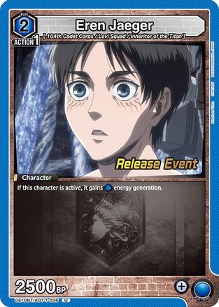 Eren Jaeger (026) (UE10BT/AOT-1-026) - UE10BT Attack on Titan Release Event Cards