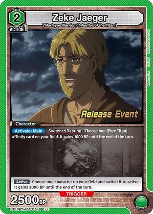 Zeke Jaeger (046) (UE10BT/AOT-1-046) - UE10BT Attack on Titan Release Event Cards