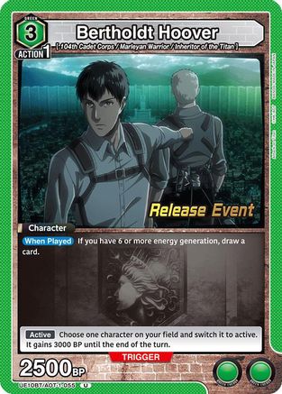 Bertholdt Hoover (055) (UE10BT/AOT-1-055) - UE10BT Attack on Titan Release Event Cards
