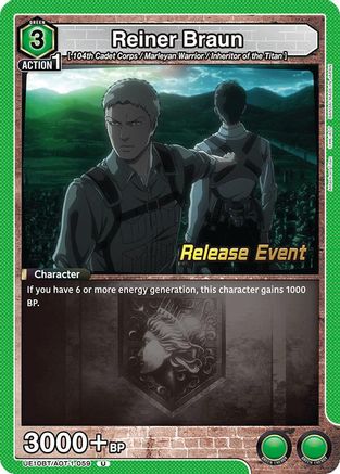 Reiner Braun (059) (UE10BT/AOT-1-059) - UE10BT Attack on Titan Release Event Cards