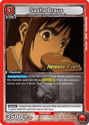 Sasha Braus (081) (UE10BT/AOT-1-081) - UE10BT Attack on Titan Release Event Cards