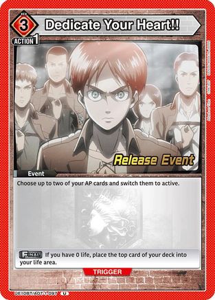 Dedicate Your Heart!! (UE10BT/AOT-1-097) - UE10BT Attack on Titan Release Event Cards