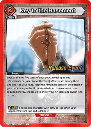 Key to the Basement (UE10BT/AOT-1-098) - UE10BT Attack on Titan Release Event Cards