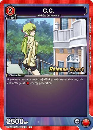 C.C. (065) (UEX03BT/CGH-2-065) - UEX03BT CODE GEASS Lelouch of the Rebellion Vol2 Release Event Cards