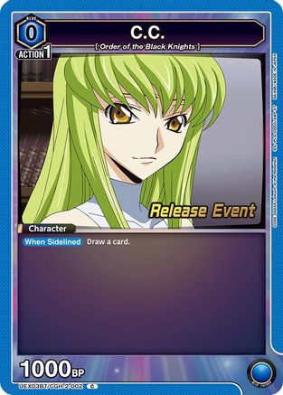 C.C. (002) (UEX03BT/CGH-2-002) - UEX03BT CODE GEASS Lelouch of the Rebellion Vol2 Release Event Cards