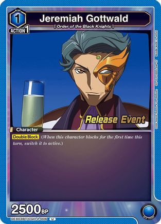 Jeremiah Gottwald (UEX03BT/CGH-2-006) - UEX03BT CODE GEASS Lelouch of the Rebellion Vol2 Release Event Cards