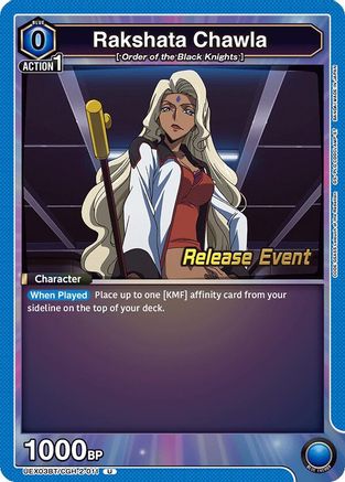 Rakshata Chawla (UEX03BT/CGH-2-011) - UEX03BT CODE GEASS Lelouch of the Rebellion Vol2 Release Event Cards