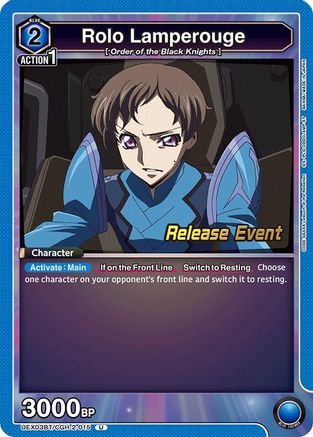 Rolo Lamperouge (015) (UEX03BT/CGH-2-015) - UEX03BT CODE GEASS Lelouch of the Rebellion Vol2 Release Event Cards