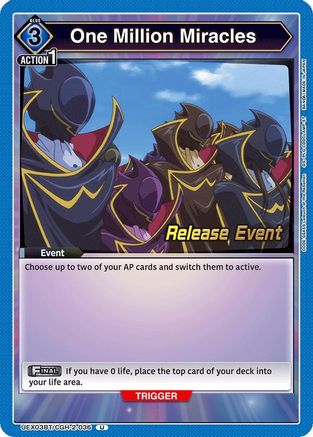 One Million Miracles (UEX03BT/CGH-2-036) - UEX03BT CODE GEASS Lelouch of the Rebellion Vol2 Release Event Cards