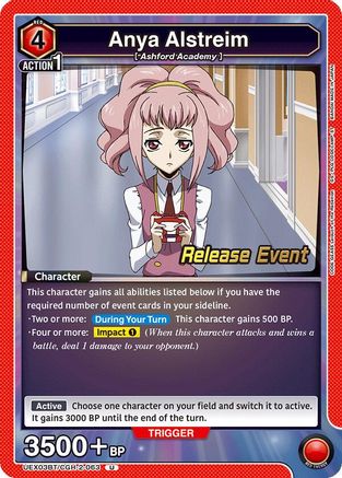 Anya Alstreim (063) (UEX03BT/CGH-2-063) - UEX03BT CODE GEASS Lelouch of the Rebellion Vol2 Release Event Cards