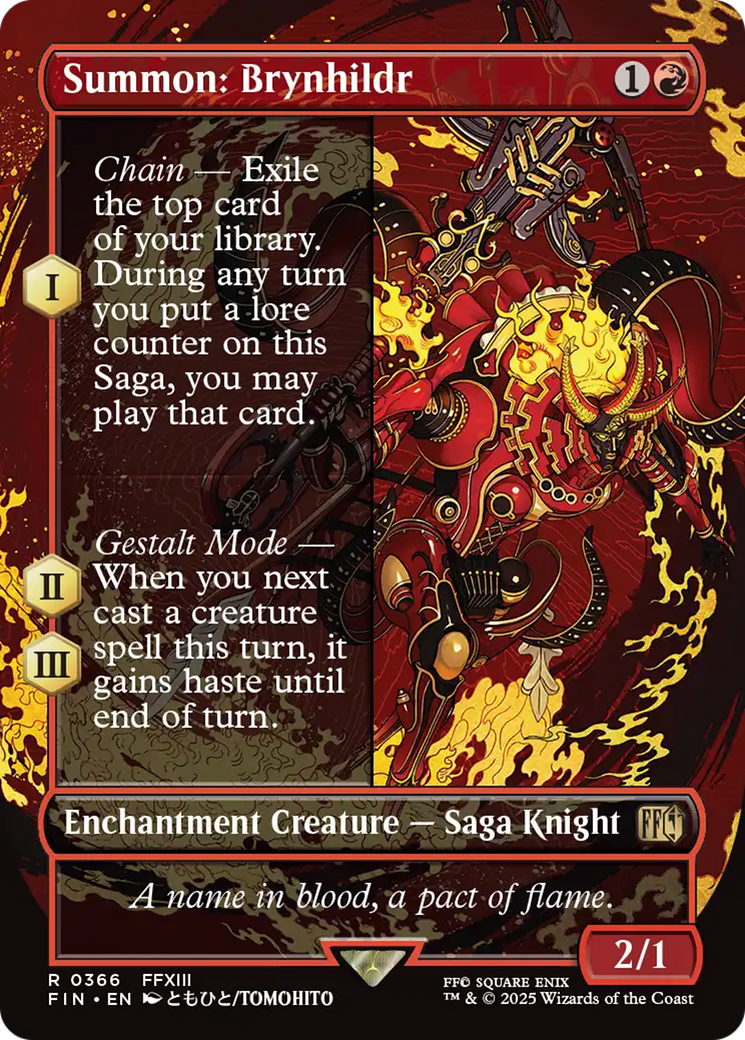 Summon: Brynhildr (FIN-366) - FINAL FANTASY: (enchantment) (Borderless)