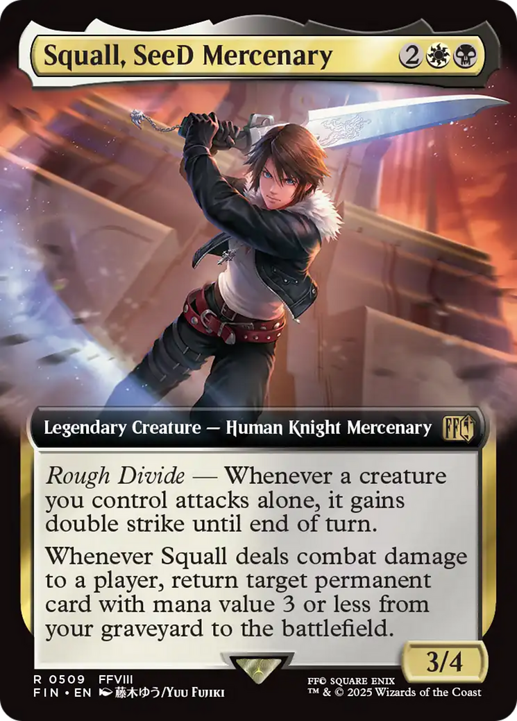 Squall, SeeD Mercenary (FIN-509) - FINAL FANTASY: (Extended Art) Foil