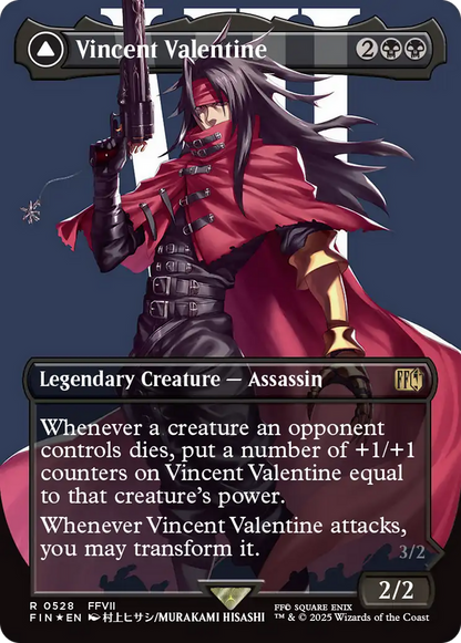Vincent Valentine (Borderless) (Surge Foil) (FIN-528) - FINAL FANTASY (Borderless) Foil