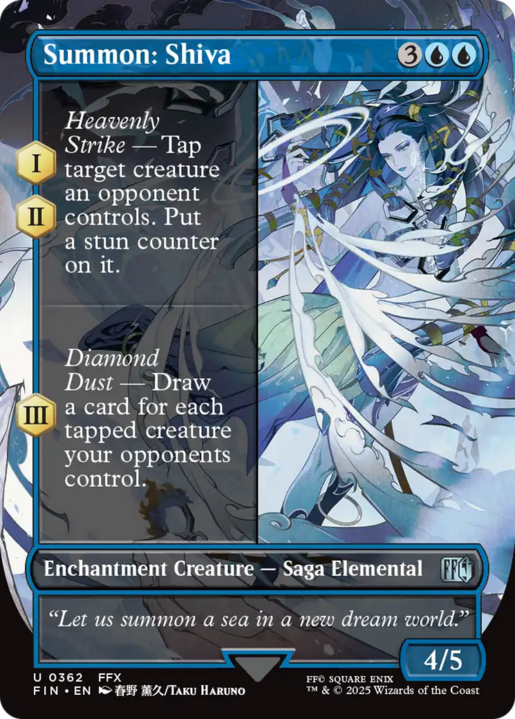 Summon: Shiva (Borderless) (FIN-362) - FINAL FANTASY: (enchantment) (Borderless) Foil