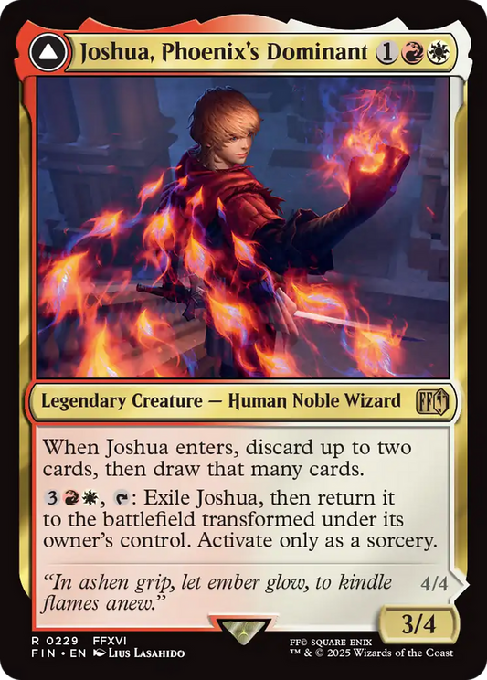 Joshua, Phoenix's Dominant // Phoenix, Warden of Fire (FIN-229) - FINAL FANTASY: (enchantment) Foil