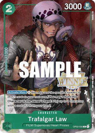 Trafalgar Law (Online Regional 2023) [Winner] (OP02-035) - One Piece Promotion Cards Foil