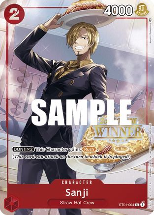 Sanji (Online Regional 2023) [Winner] (ST01-004) - One Piece Promotion Cards Foil