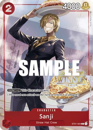 Sanji (Offline Regional 2023) [Winner] (ST01-004) - One Piece Promotion Cards Foil