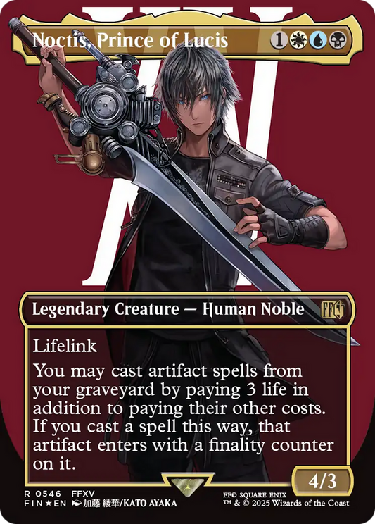 Noctis, Prince of Lucis (Borderless) (Surge Foil) (FIN-546) - FINAL FANTASY (Borderless) Foil