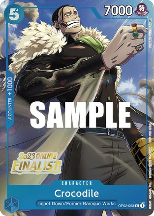 Crocodile (Online Regional 2023) [Finalist] (OP02-053) - One Piece Promotion Cards Foil