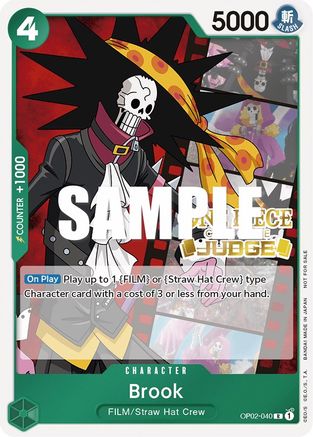 Brook (Judge Pack Vol. 2) (OP02-040) - One Piece Promotion Cards Foil