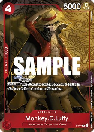 Monkey.D.Luffy (007) (CS 2023 Celebration Pack) (P-007) - One Piece Promotion Cards Foil